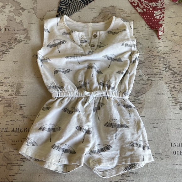 Rylee + Cru Other - Rylee + Cru Pear Umbrella Romper Size 
2-3